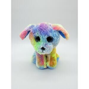 Ty Beanie Baby Boos MAX Puppy Dog Autism Awareness Day Tie Dyed Plush 6" 2021